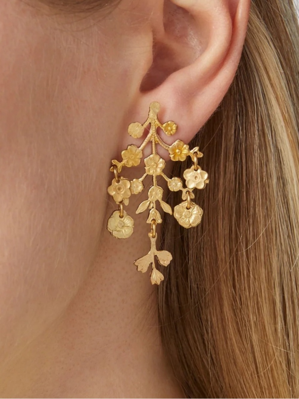 Beautiful Floral Dangle Earrings